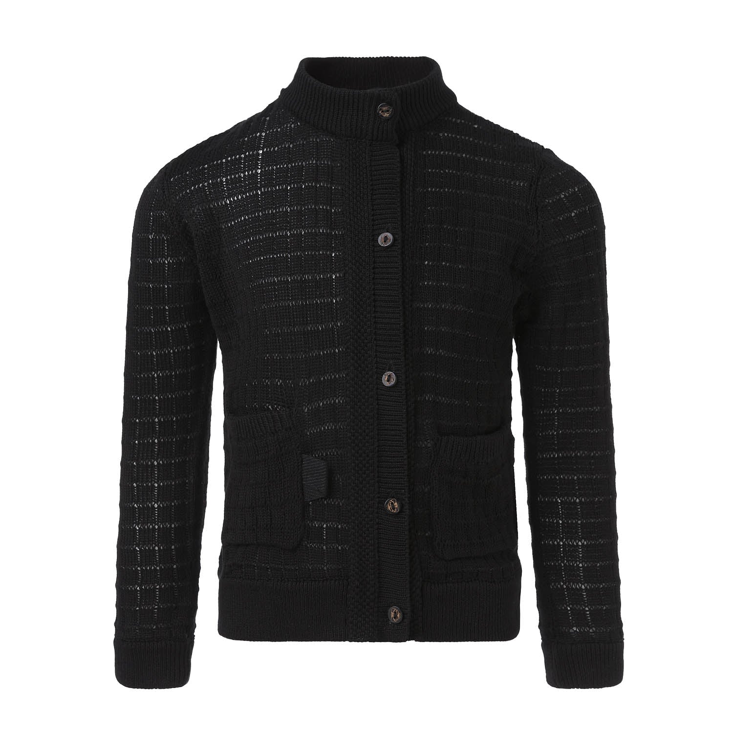 The Buttoned Summer Cardigan — Black